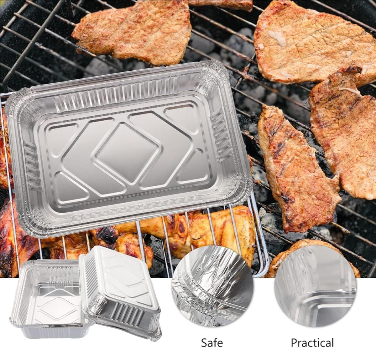 20 Pack Small Drip Pans Weber Aluminum X Pan Grill Of Genesis Spirit Q Bbq 8.5×6