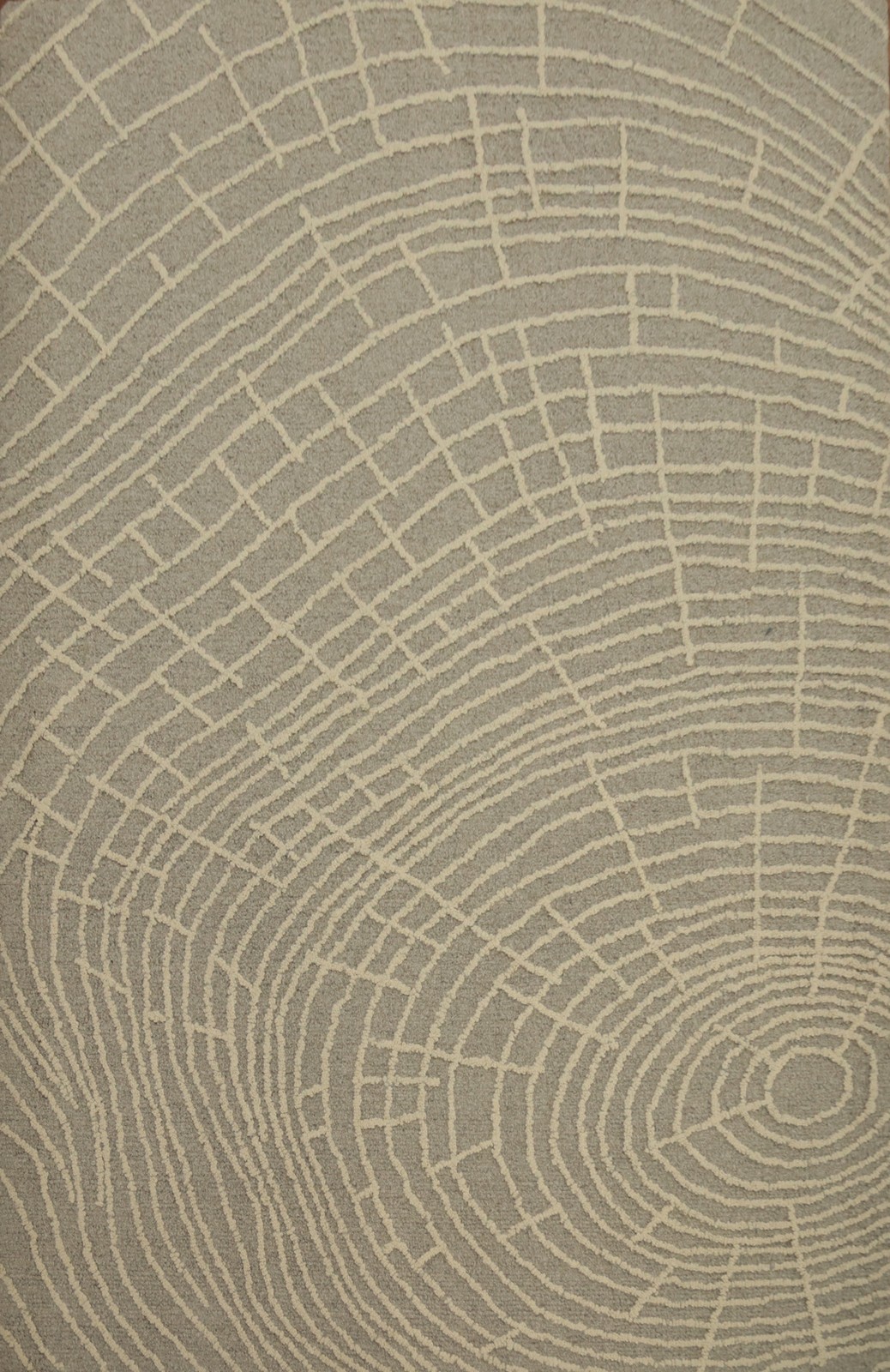 Modern Spiral Design Rug 5×7 Hand-Tufted Wool in Soft Grey Tones for Any Room