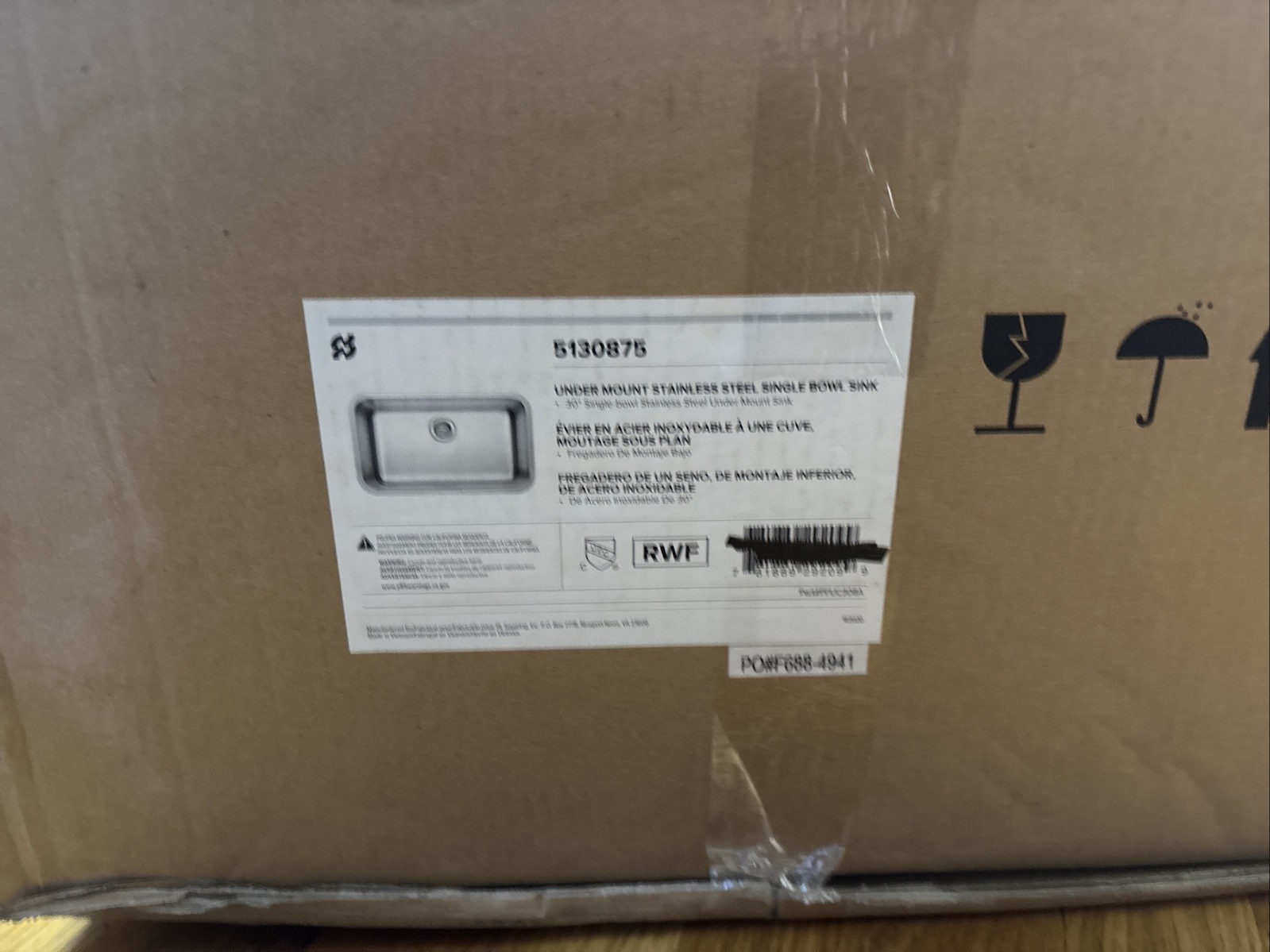 Kohler Buckley 30-1/4″ Undermount Single Basin Stainless Steel Kitchen Sink
