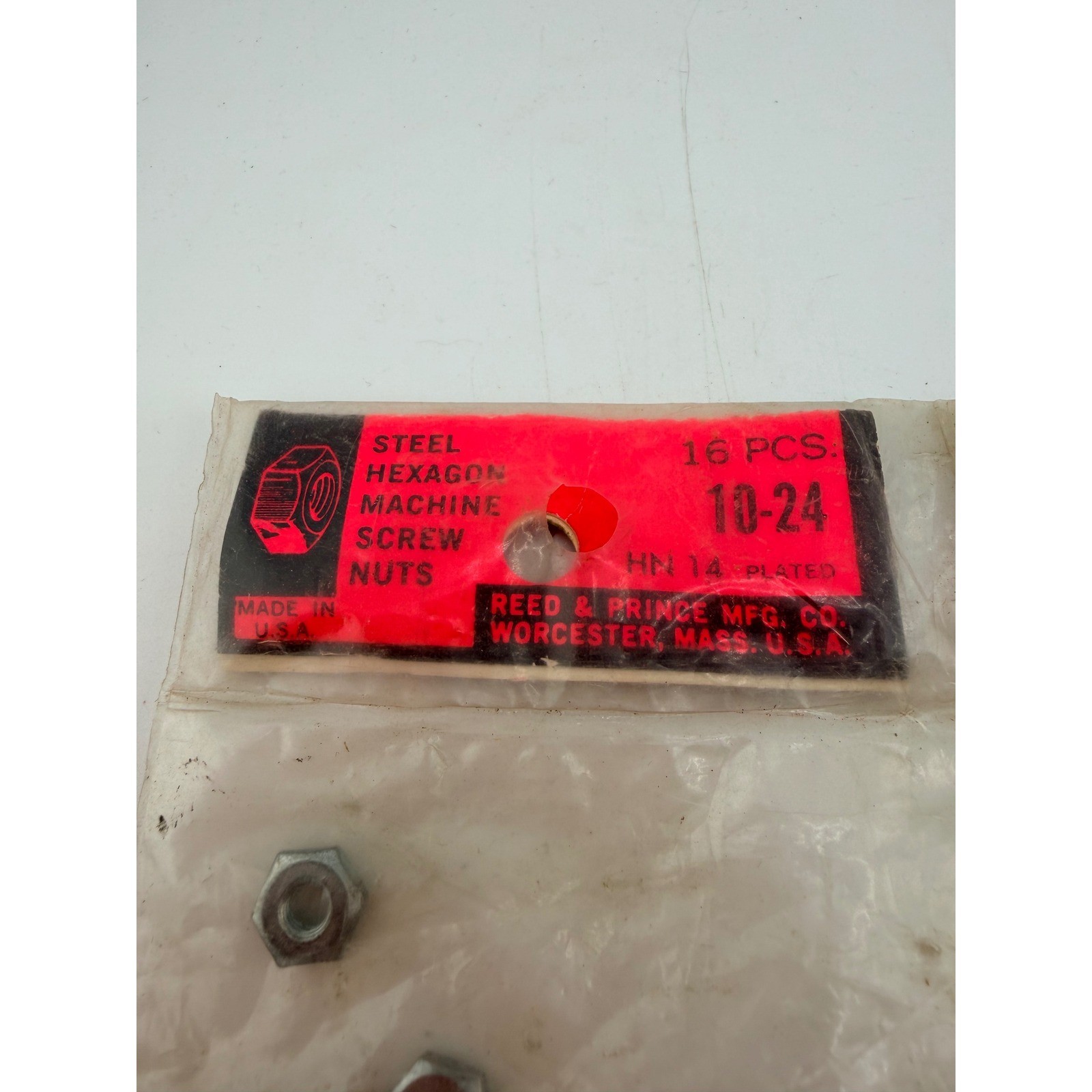 Reed & Prince Vintage 10-24 Steel Machine Screws 1.5 Inch and Hex Nuts USA Made
