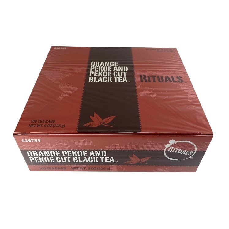 Black Orange Pekoe tea bags, 100 count box, caffeinated