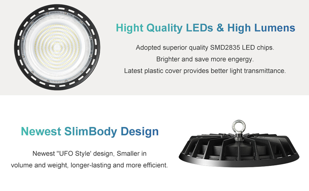 500W UFO Led High Bay Light Commercial Industrial Factory Warehouse Light 5000K