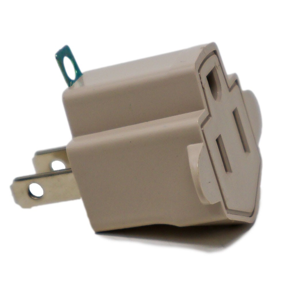 5 Pieces Electrical Grounding Adapter 3 Prong to 2 Prong Plug AC ETL Listed 125V