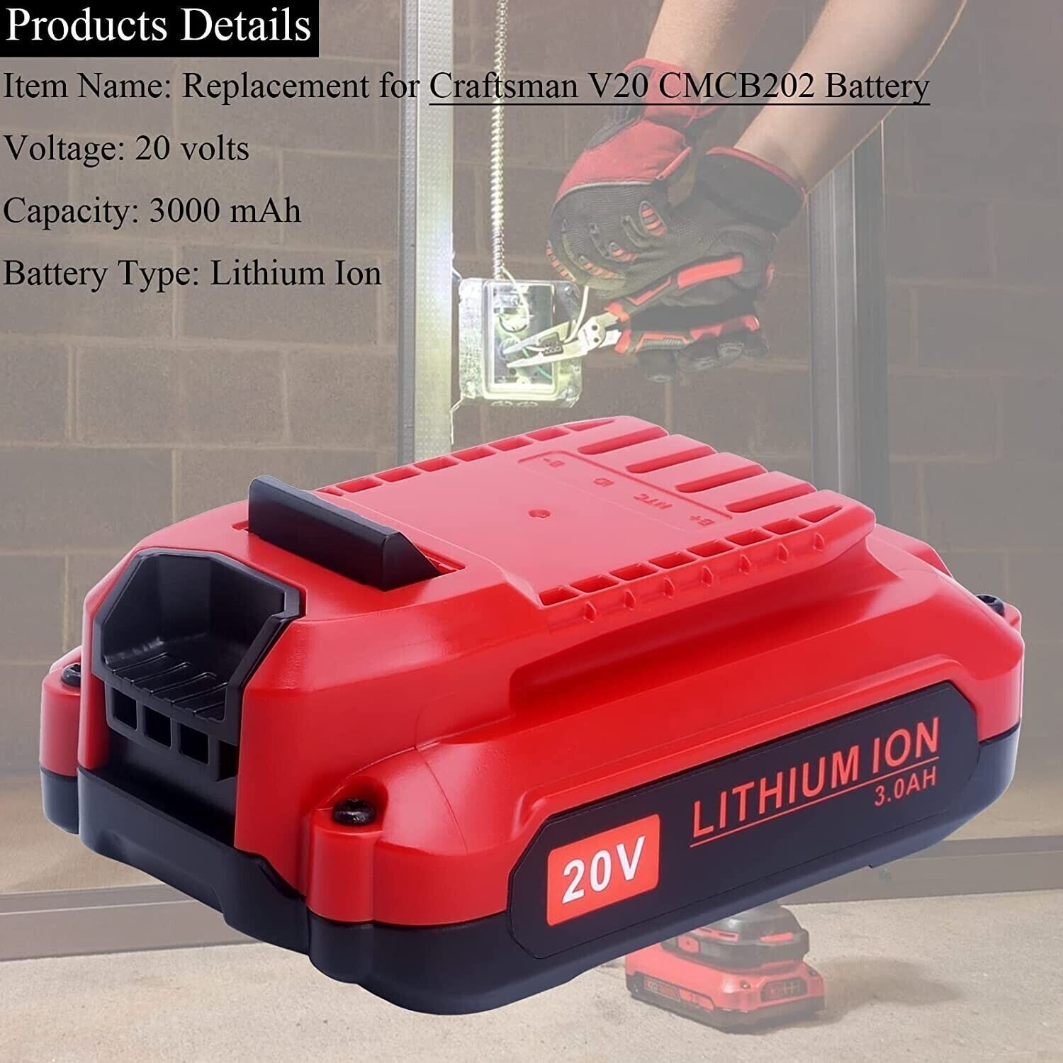 2PACK For Craftsman V20 20 Volt MAX Lithium Battery CMCB204 CMCB202 CMCB201 TOOL
