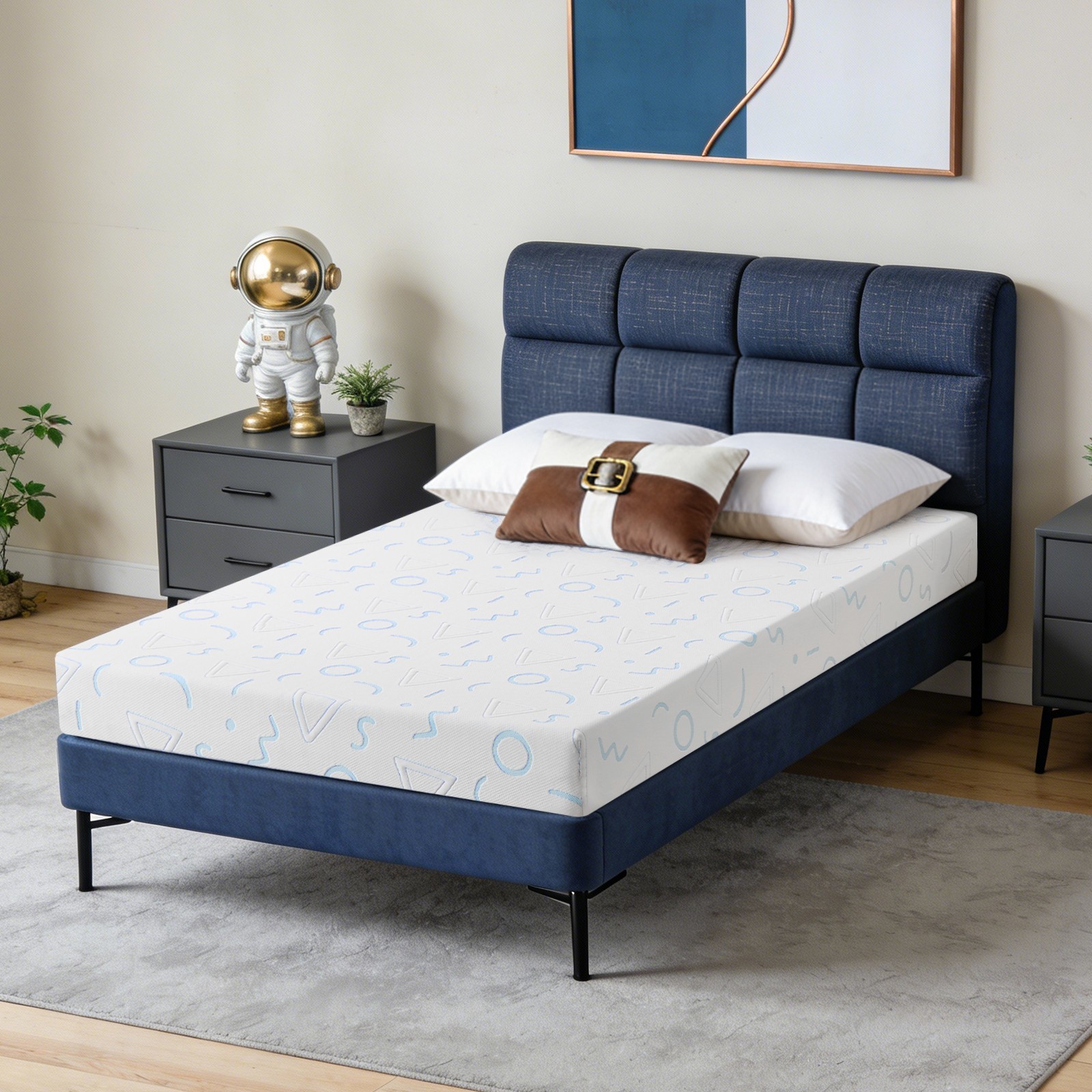 5″ 6″ Gel Memory Foam Mattress, CertiPUR-US Certified and Breathable, bed in Box