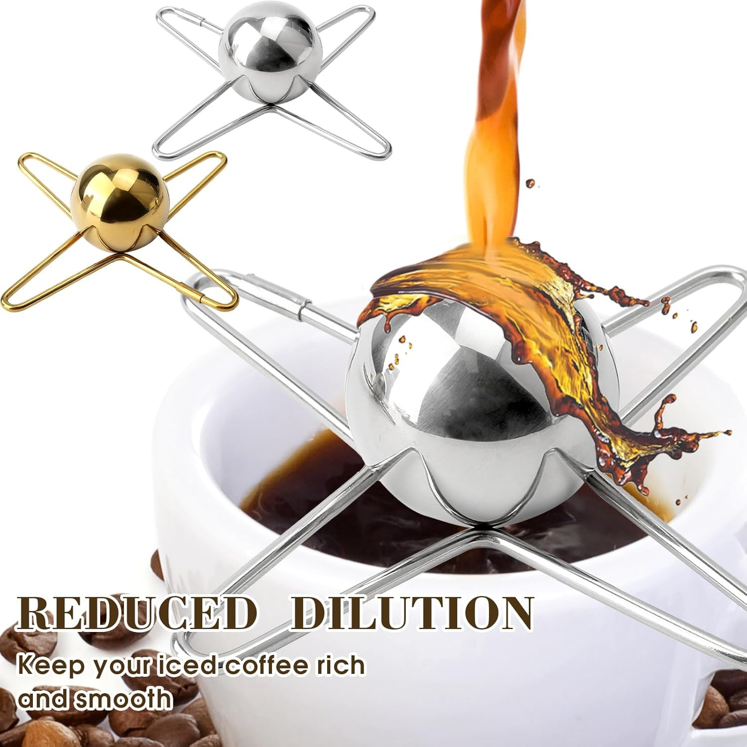 Stainless Steel Espresso Chilling Balls – 2 Pack, Easy to Clean Accessories