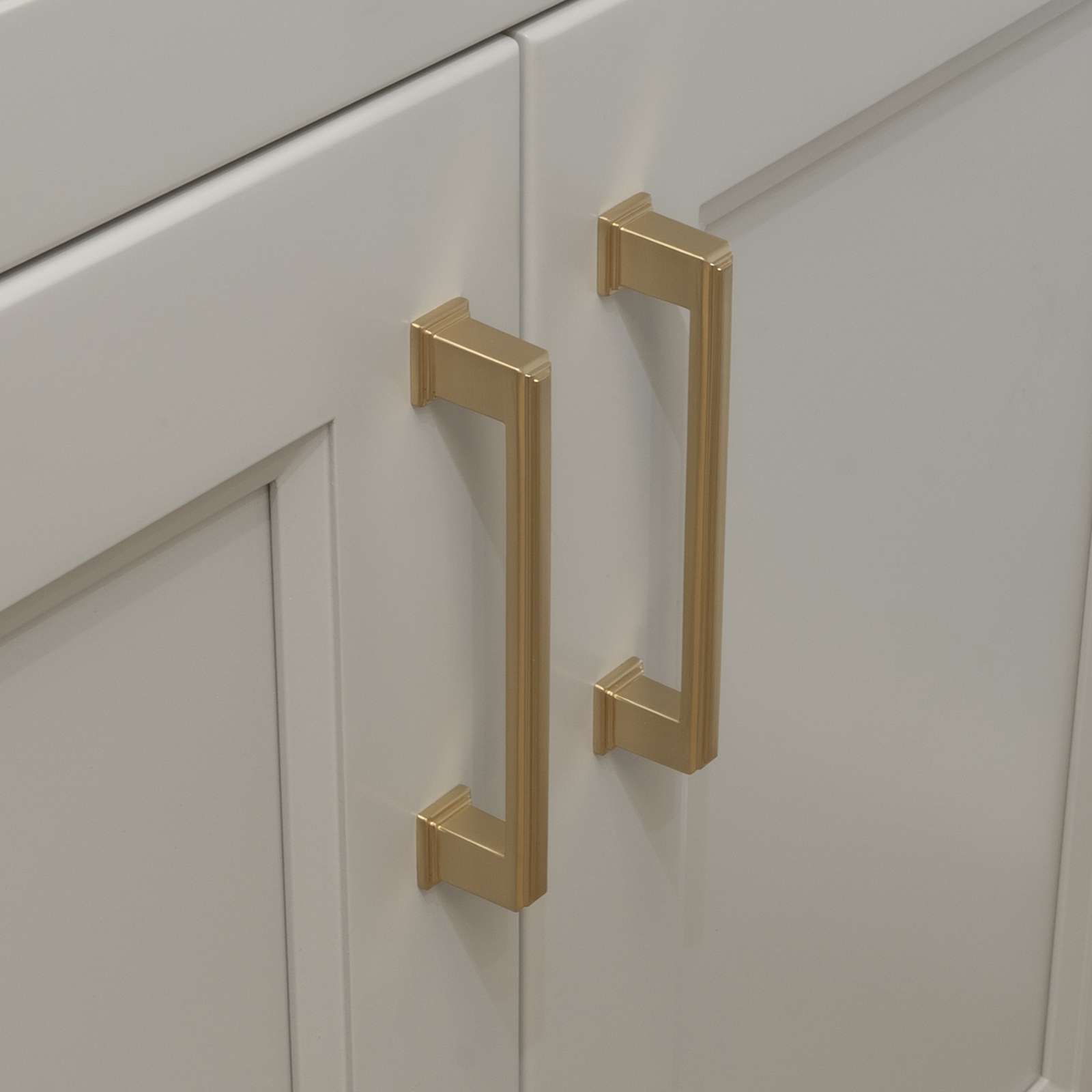 Square Brushed Champagne Gold Solid Cabinet Handles Pulls Kitchen Bathroom