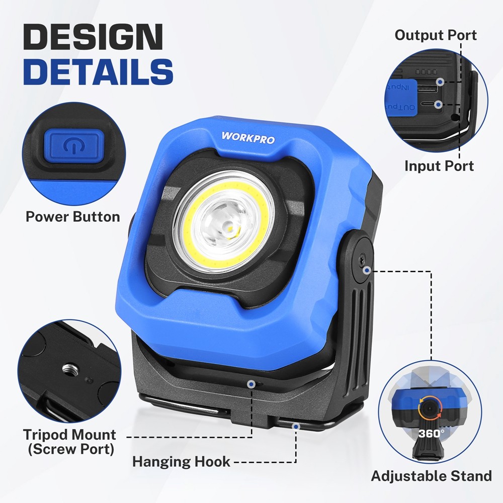 EverBrite Rechargeable 1200 Lumen Work Light Magnetic LED Super Bright Worklight