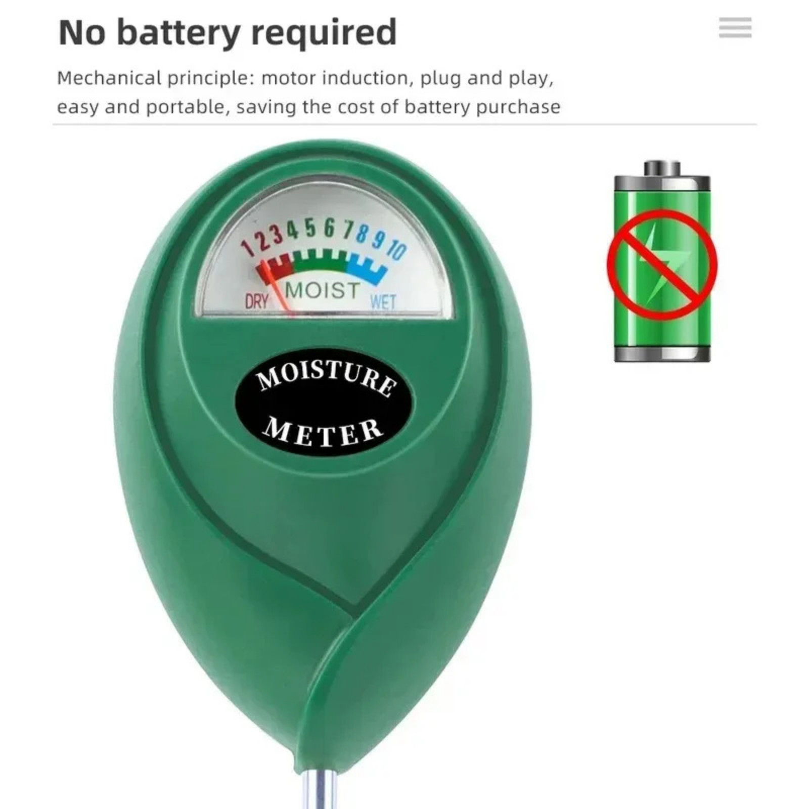 Soil Moisture Meter Watering Plant No Battery Required Water Moisture Hygrometer