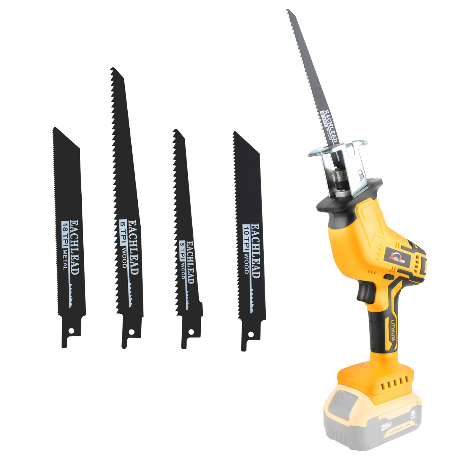 Cordless Reciprocating for Dewalt 20V Battery Brushed Power Recipro Saw Tool