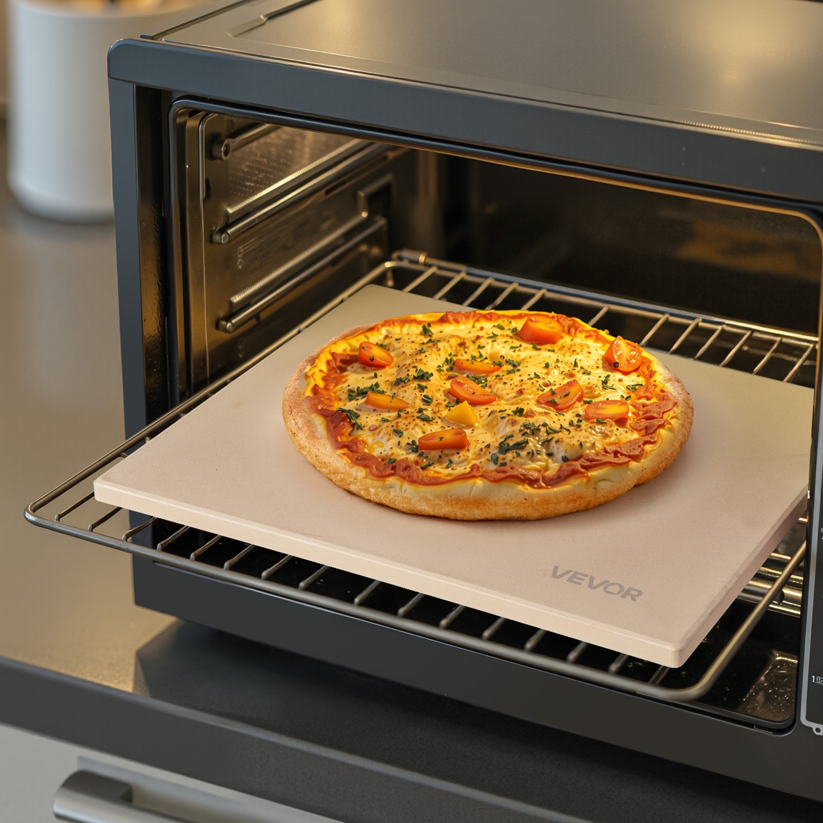 VEVOR Pizza Stone 20 x 14 in Rectangular Cordierite Stone for Baking Pizzas