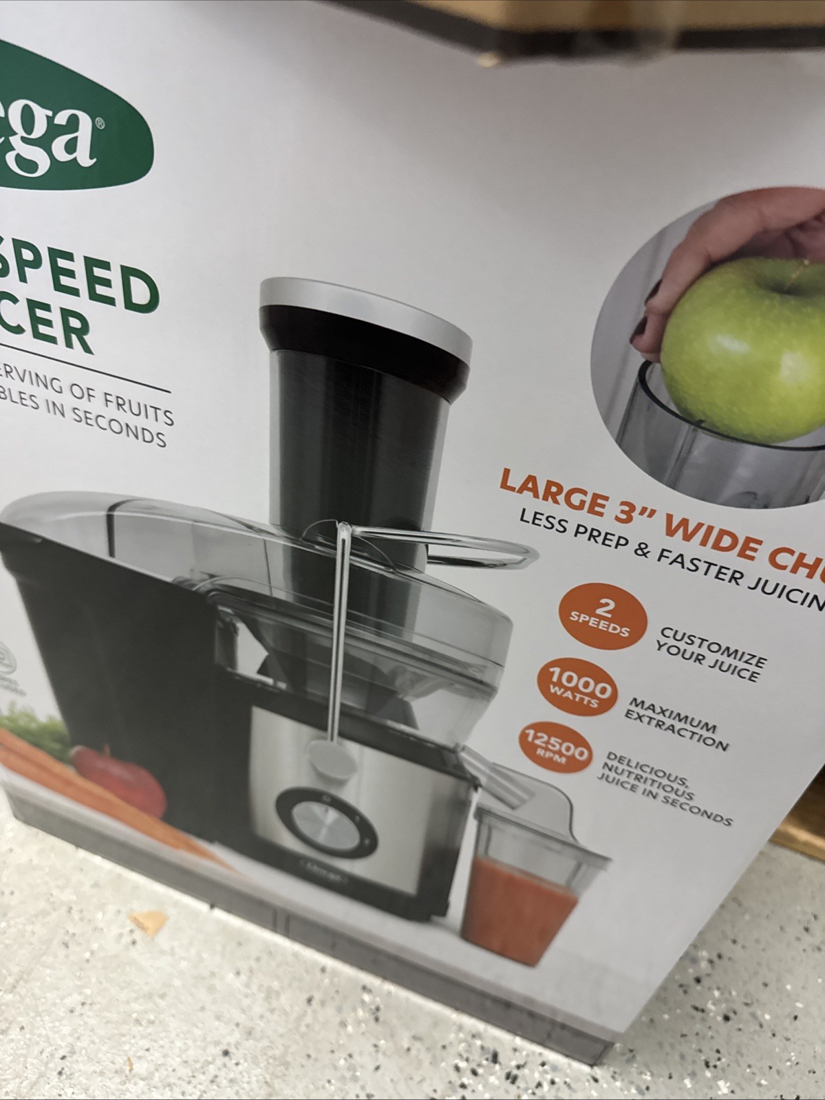 Omega Extra Large Chute High Speed Stainless Steel Centrifugal Juicer