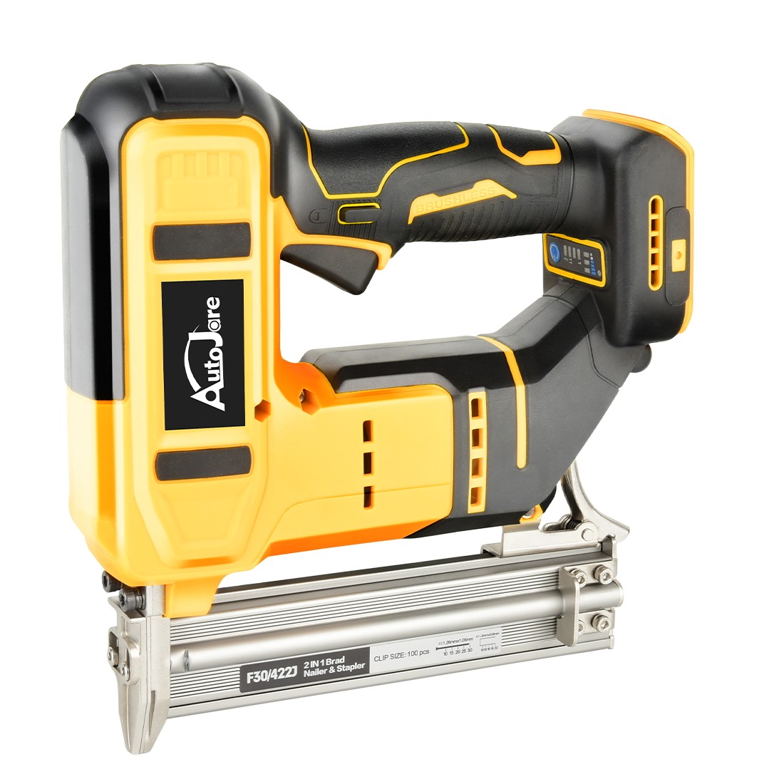 18GA Cordless Brad Nailer for Dewalt 20V Battery, 2 in1 Electric Nail/Staple Gun