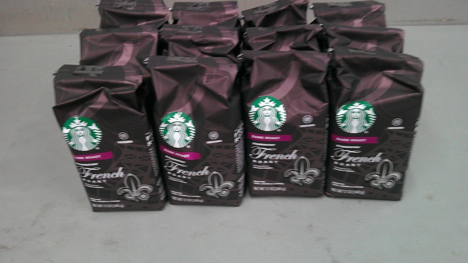 Starbucks French Roast Ground Coffee – 12oz Bag – Pack of 12 Bags