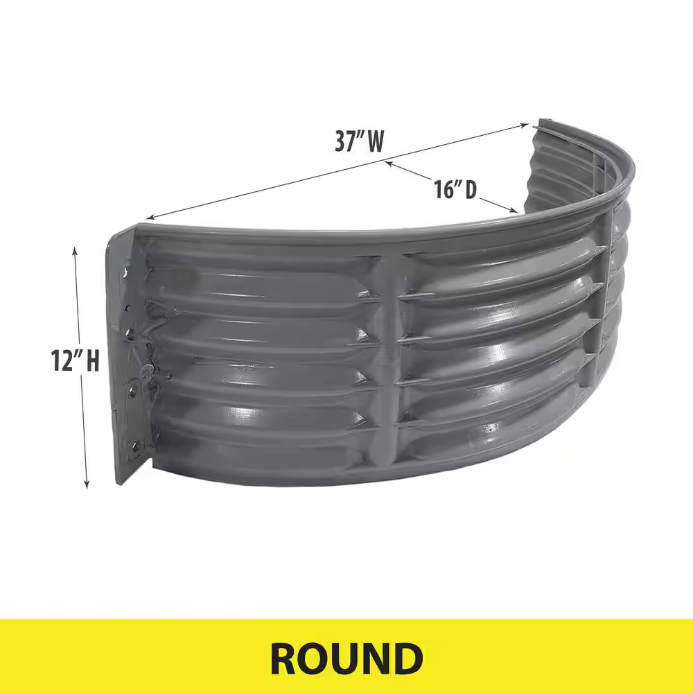 37 In. X 12 In. round Plastic Window Well Free Shipping