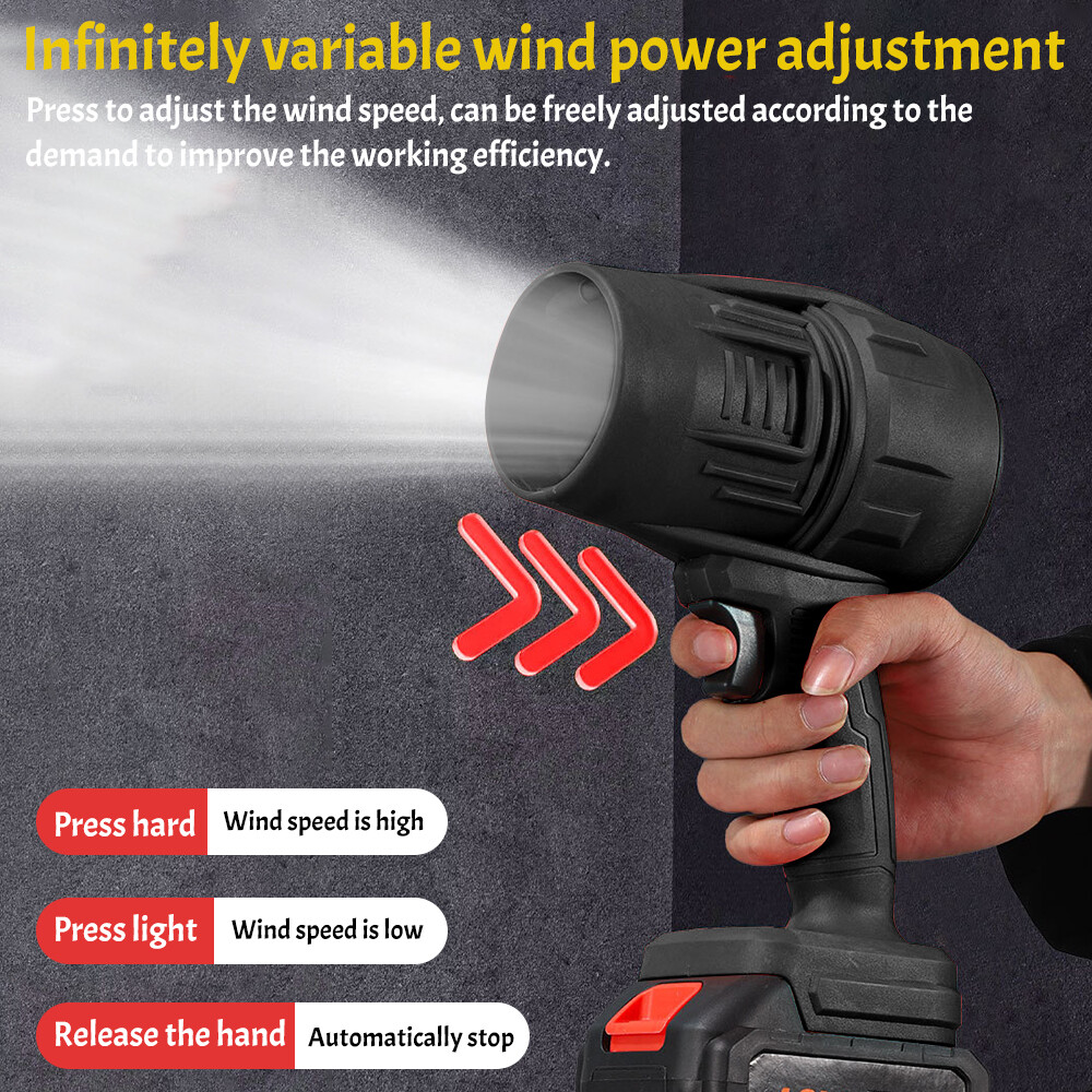 Electric Cordless Leaf Blower 36000RPM Handheld Leaf Blower 2X Battery & Charger