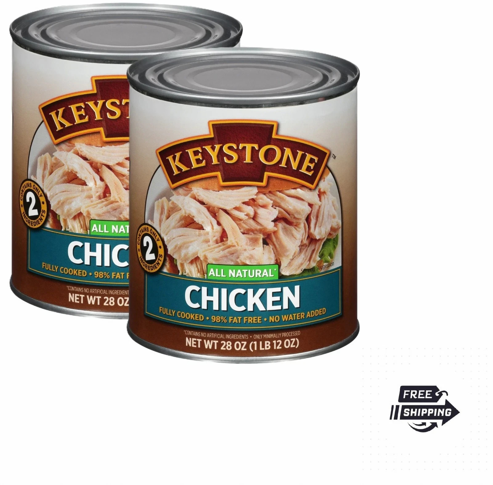 Keystone All Natural Chicken, 28 oz Can (2 Pack)