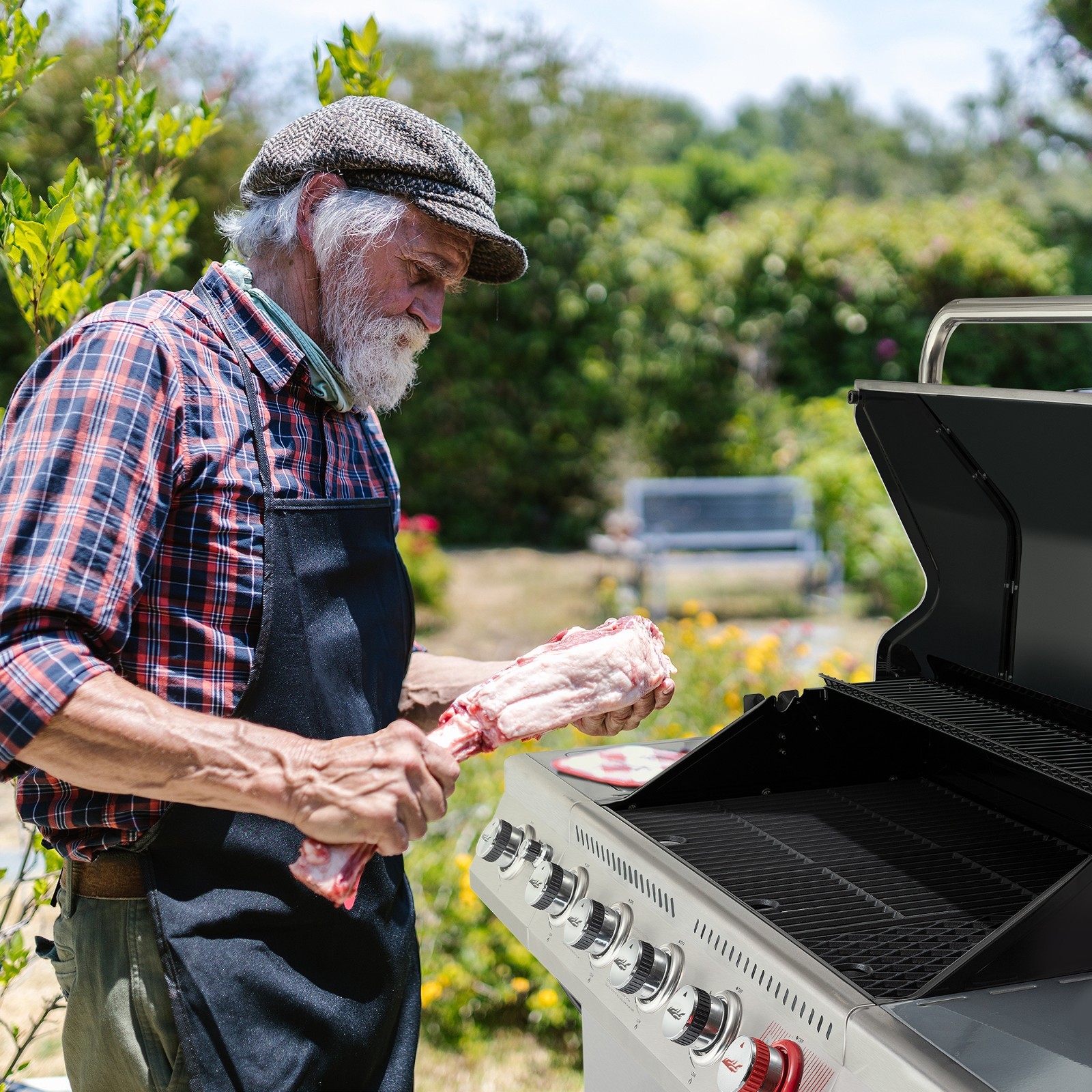 Royal Gourmet Gas Grill Stainless Steel 5-Burner with Rotisserie Kit Outdoor BBQ