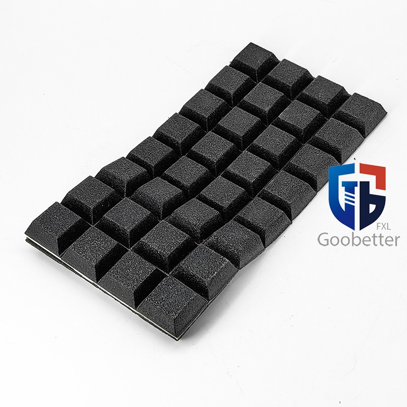 10x Rubber Feet Bumpons, Self Adhesive Pads, Black Round/Square, Small & Large
