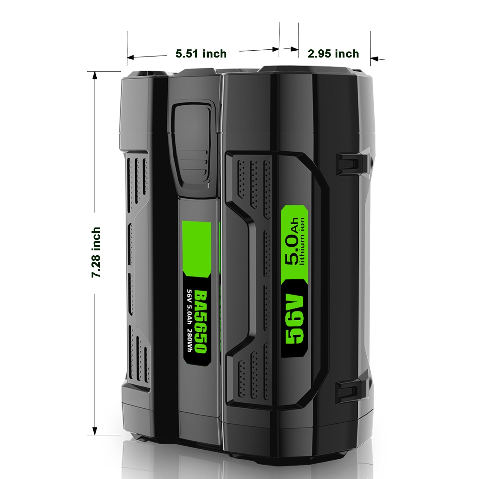 2PACK For EGO 56V 56Volt BA2800T POWER+ 5.0AH Battery Lithium Ion BA2240 BA1400T