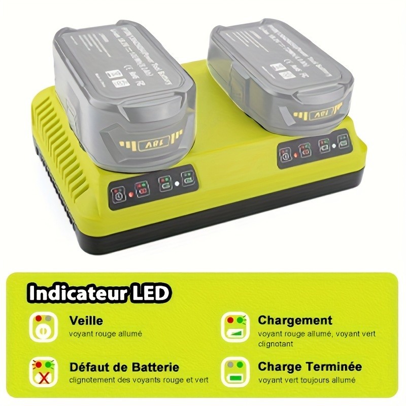 18V 12V Rapid Battery Charger for Ryobi P117 P118 P108 Lithium NiCad Charger