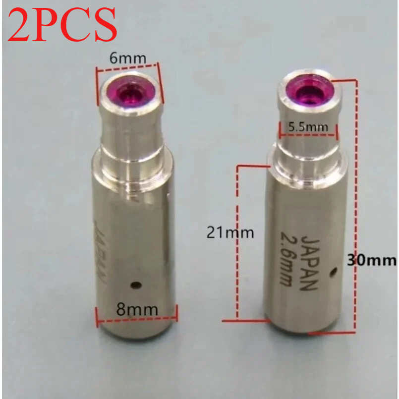 2PCS WEDM Ruby Electrode Pipe Guide Dies 6*8*30mm Ceramic Diameter 0.1mm-3.0mm