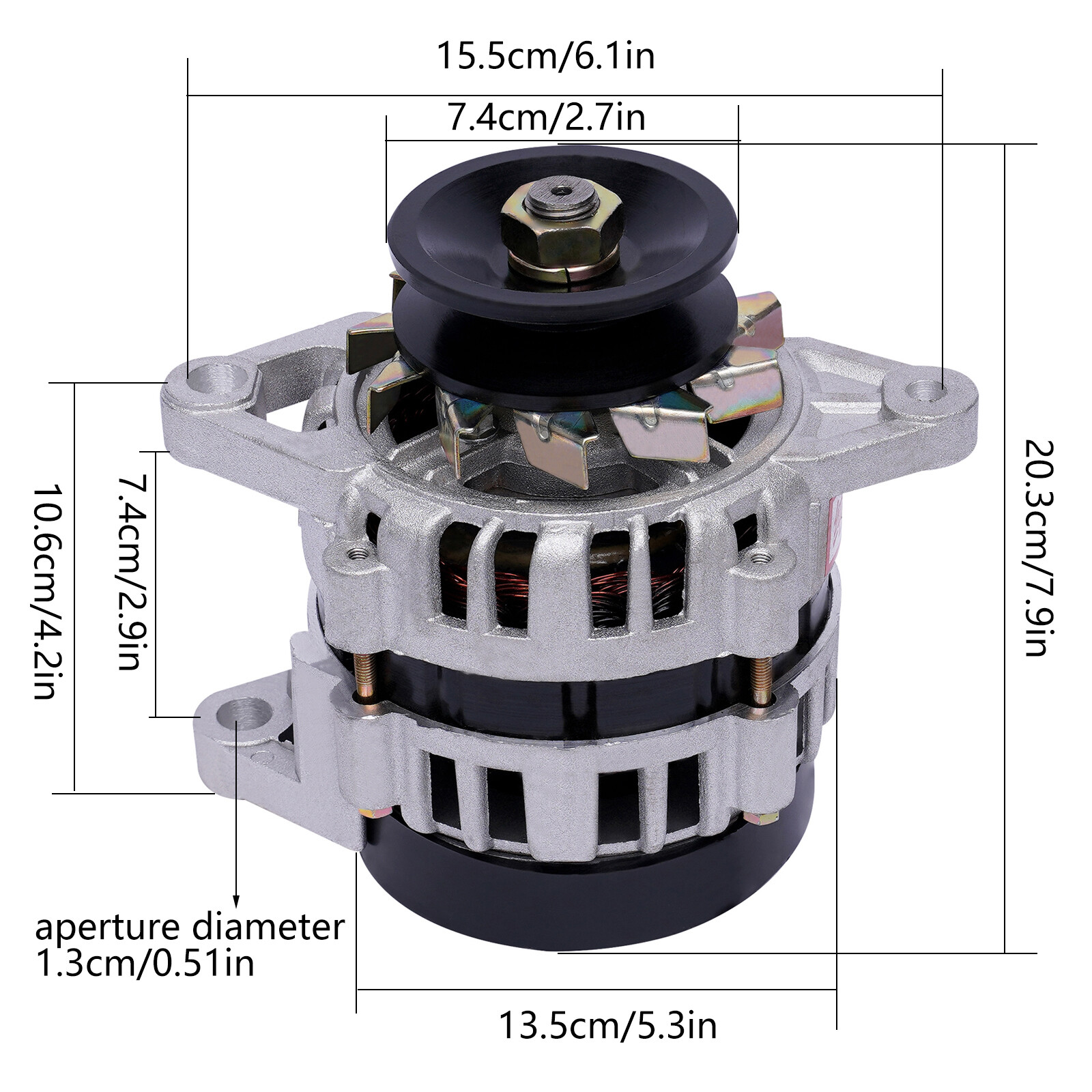 2000W Brushless Permanent Magnet Generator DC PMA Low Rpm Alternator Charging US