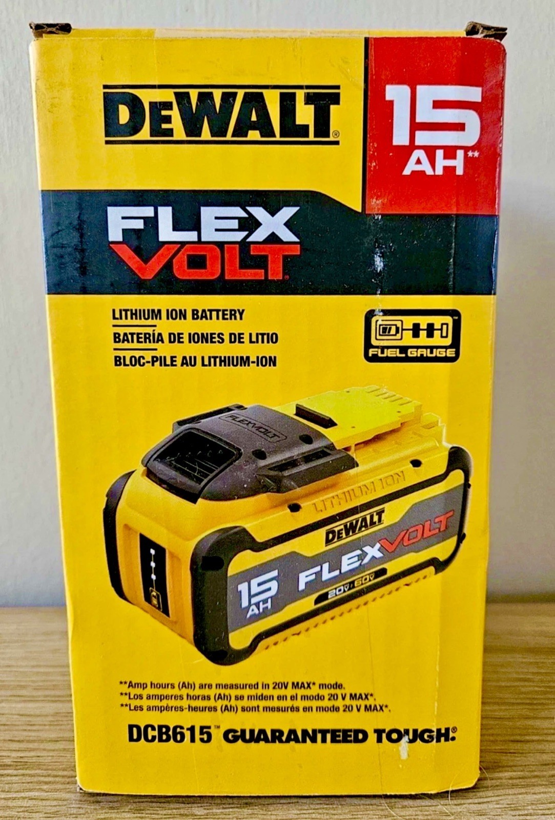 **NEW** 2025 DEWALT DCB615 FLEXVOLT 20V/60V 15.0Ah SINGLE BATTERY GENUINE