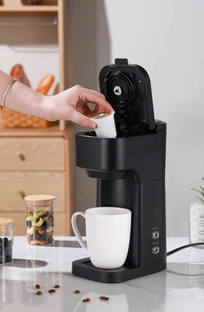 Mainstays Single Serve and K-Cup Coffee Maker – Black