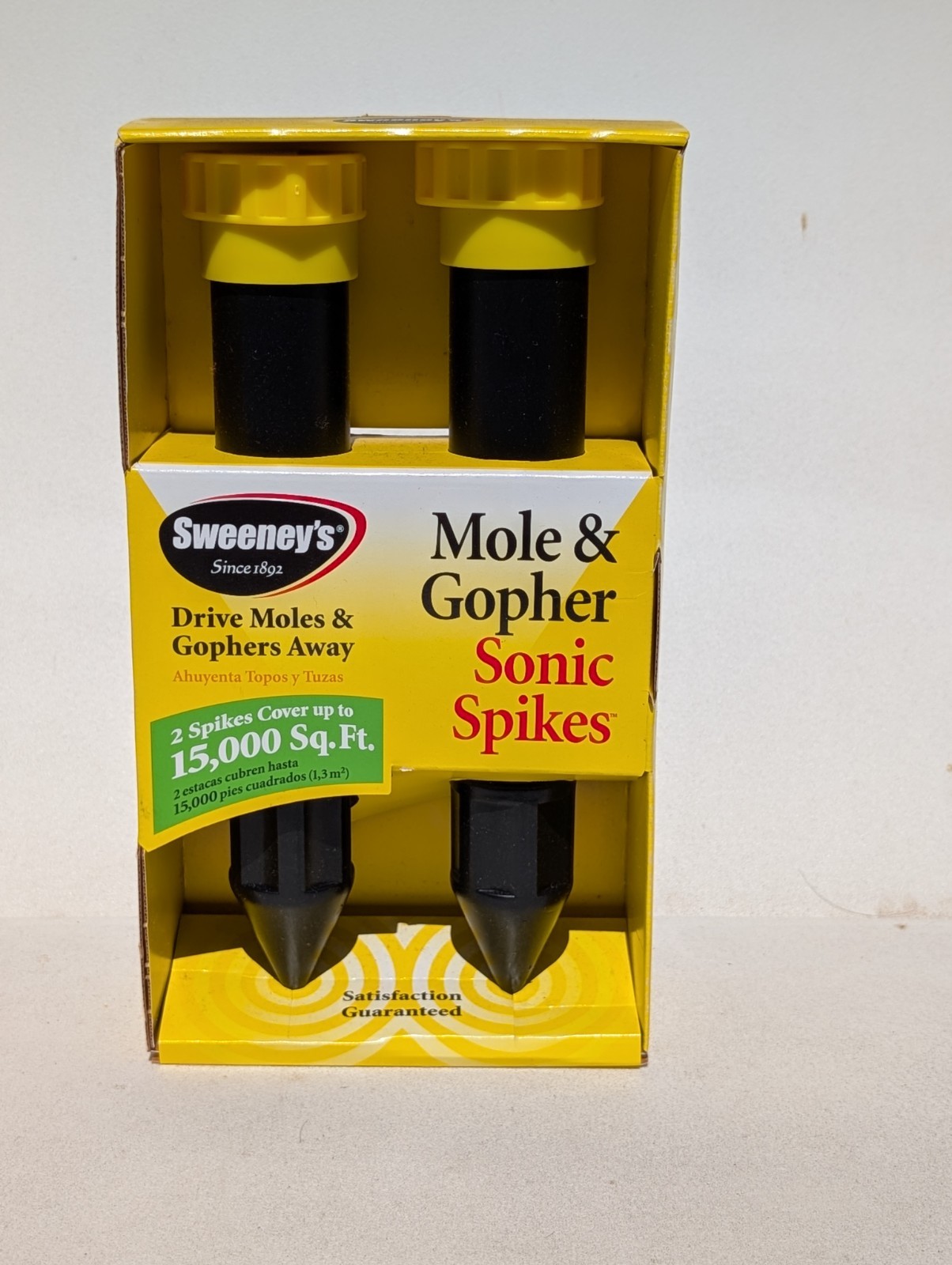 BRAND NEW Sweeney’s Mole & Gopher Sonic Spikes 2 Pk Cover 15,000 Sq Ft