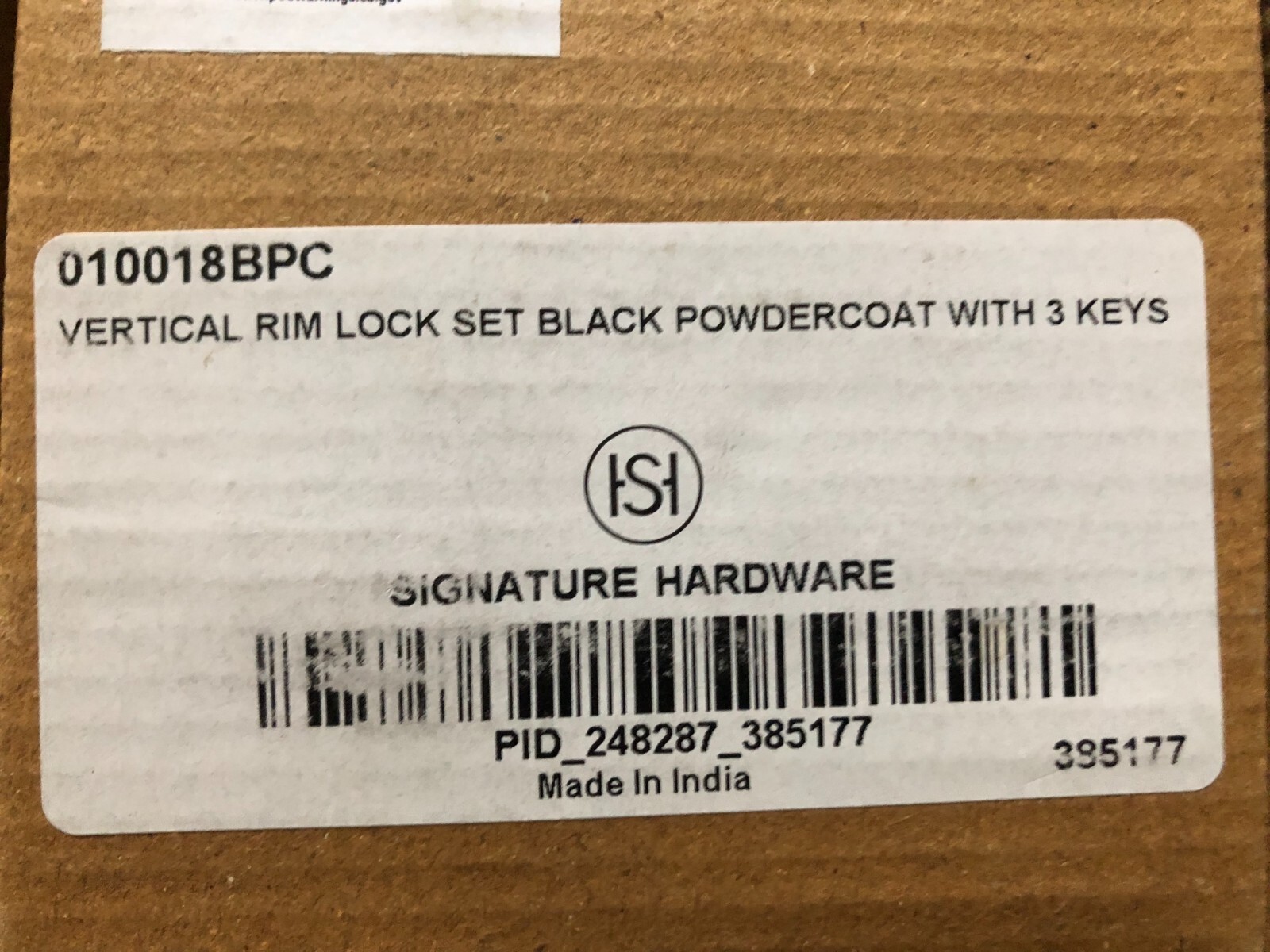 SIGNATURE HARDWARE 010013BPC & IRON RIM LOCK w/ 90000BPC KNOB SET WHITE