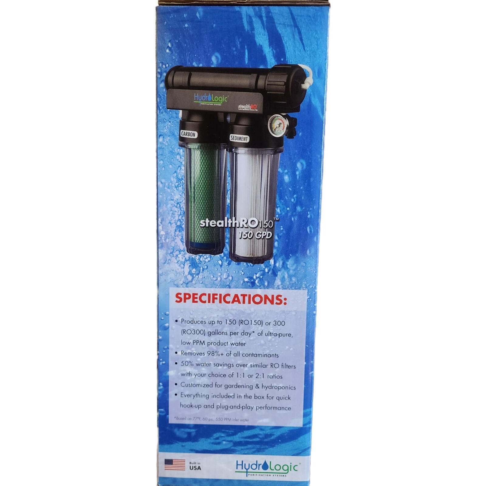 New Hydrologic Stealth-RO300 Reverse Osmosis System 300 GPD Hydroponic