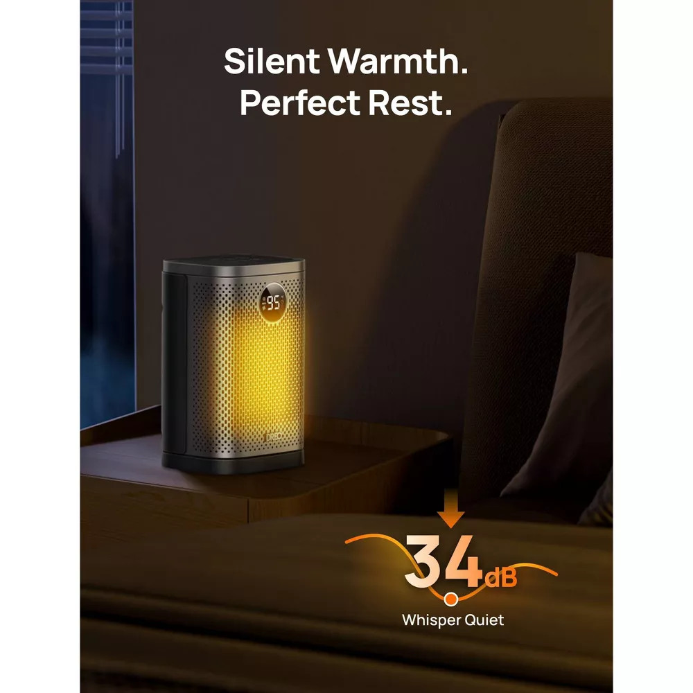 DREO Atom One 1500W Ceramic Space Heater Oscillating Remote Thermostat
