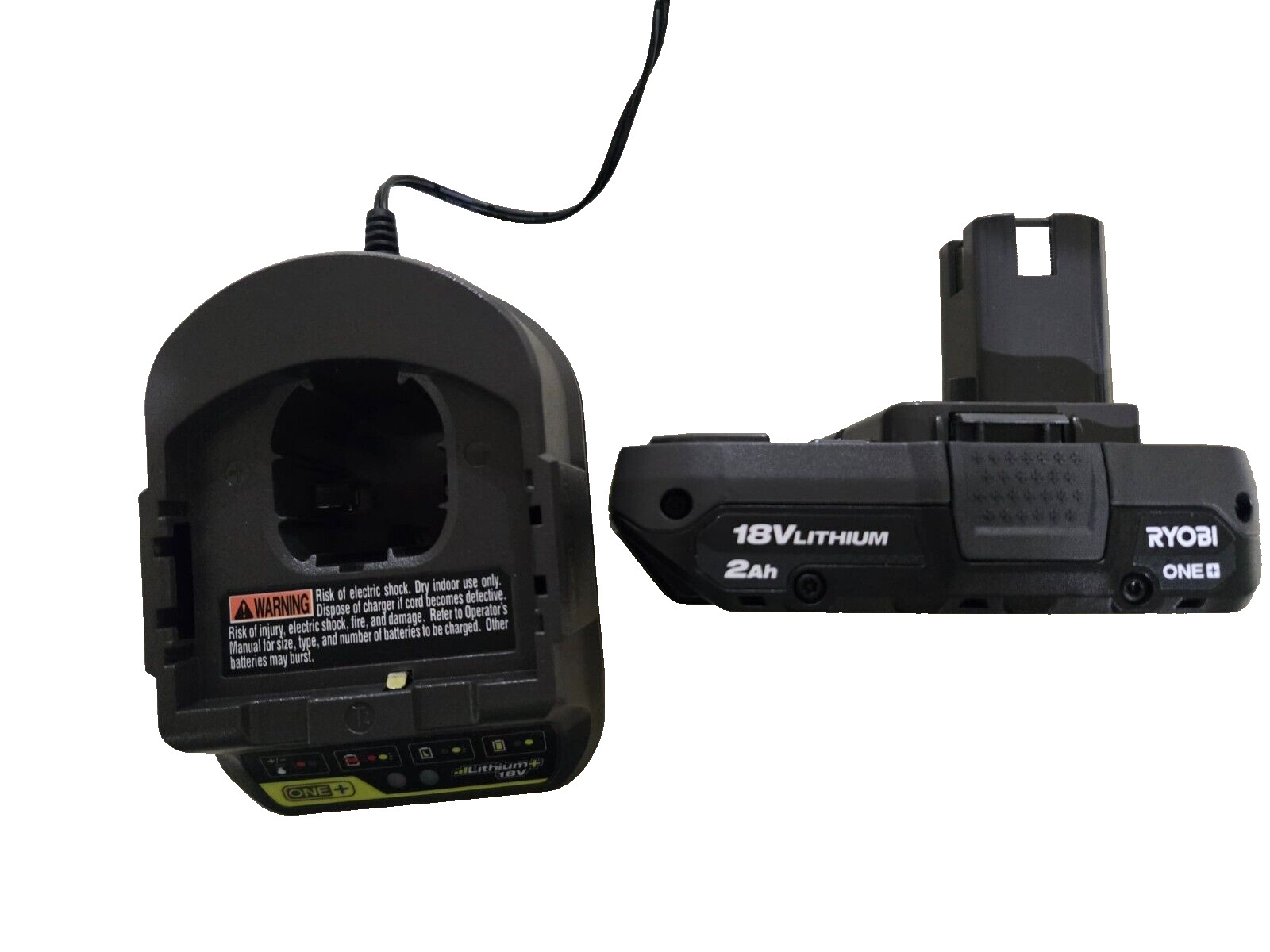 RYOBI One+ PBP006 18v 2ah Lithium-Ion Battery and P118B 18v Battery Charger O.B