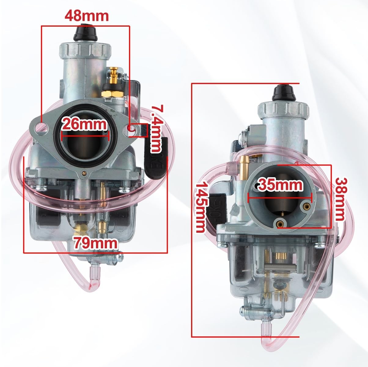 26mm VM22 Carburetor 212cc 196cc Engine Pit Dirt Bike Mini Bike Carb