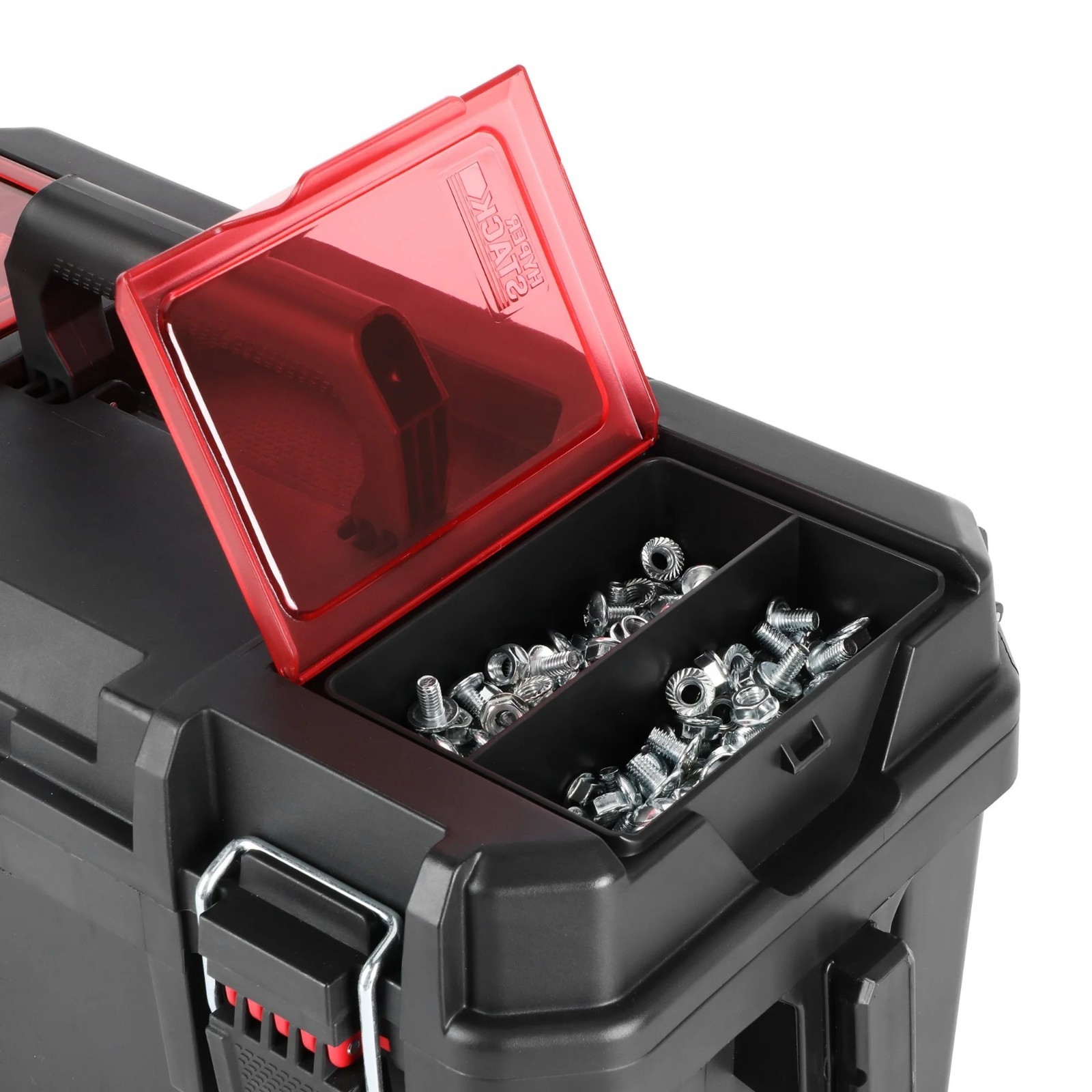Hyper Tough 16-Inch Toolbox – Heavy-Duty Resin Storage with Padlock Security