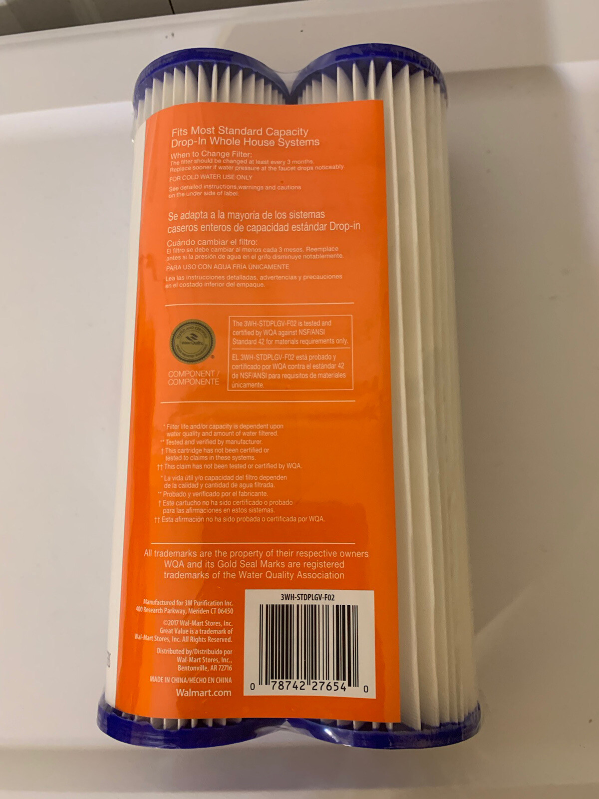 New Pleated Whole House Filter Round Sump Style 30 Microns Lasts 3 Months Sealed
