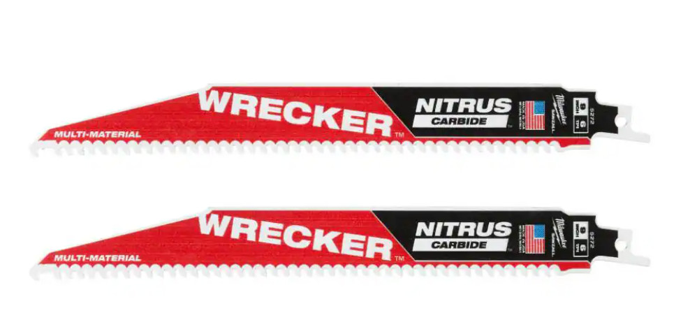 Milwaukee 9 in. 6 TPI WRECKER Nitrus Carbide Teeth Multi-Material Cutting-2 SET