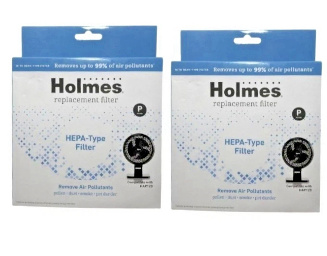 (2 X 2) 4 GENUINE HOLMES HEPA TYPE P FILTERS Purifier Replacement Lot For HAP120