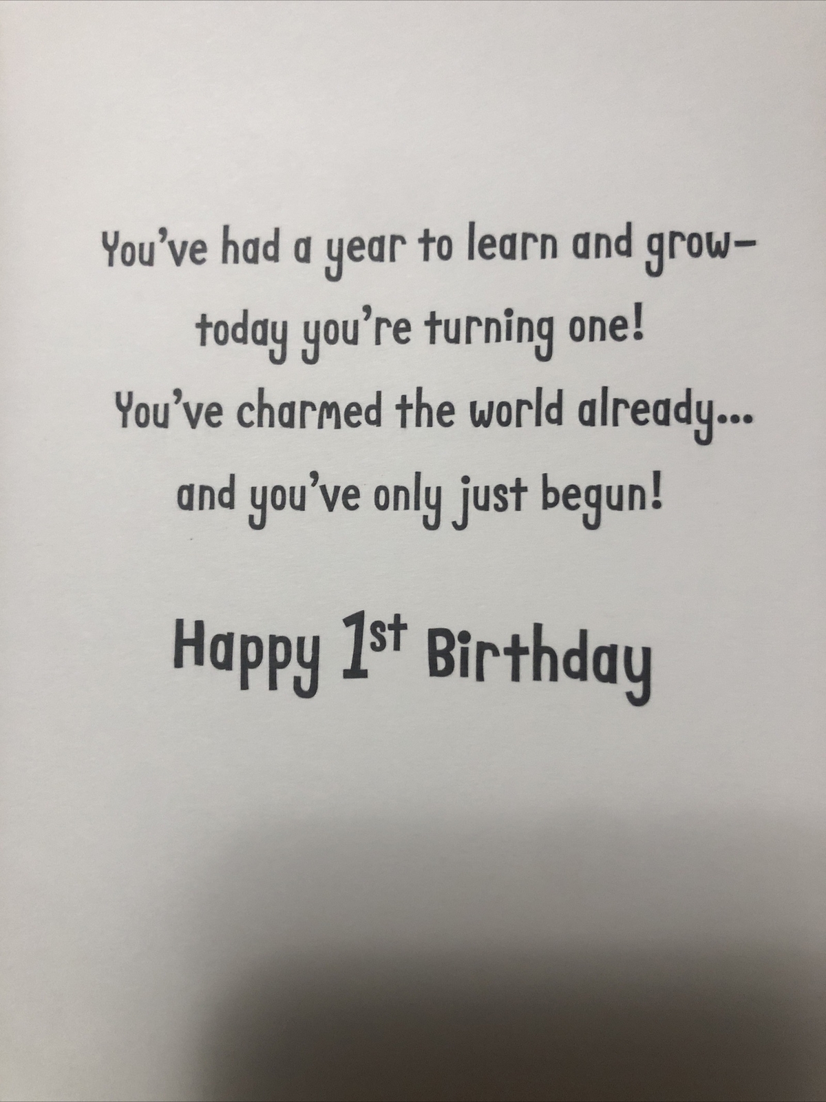 Happy Birthday 1 Year Old Card Hallmark Greeting Card Fast Ship “One” Animals