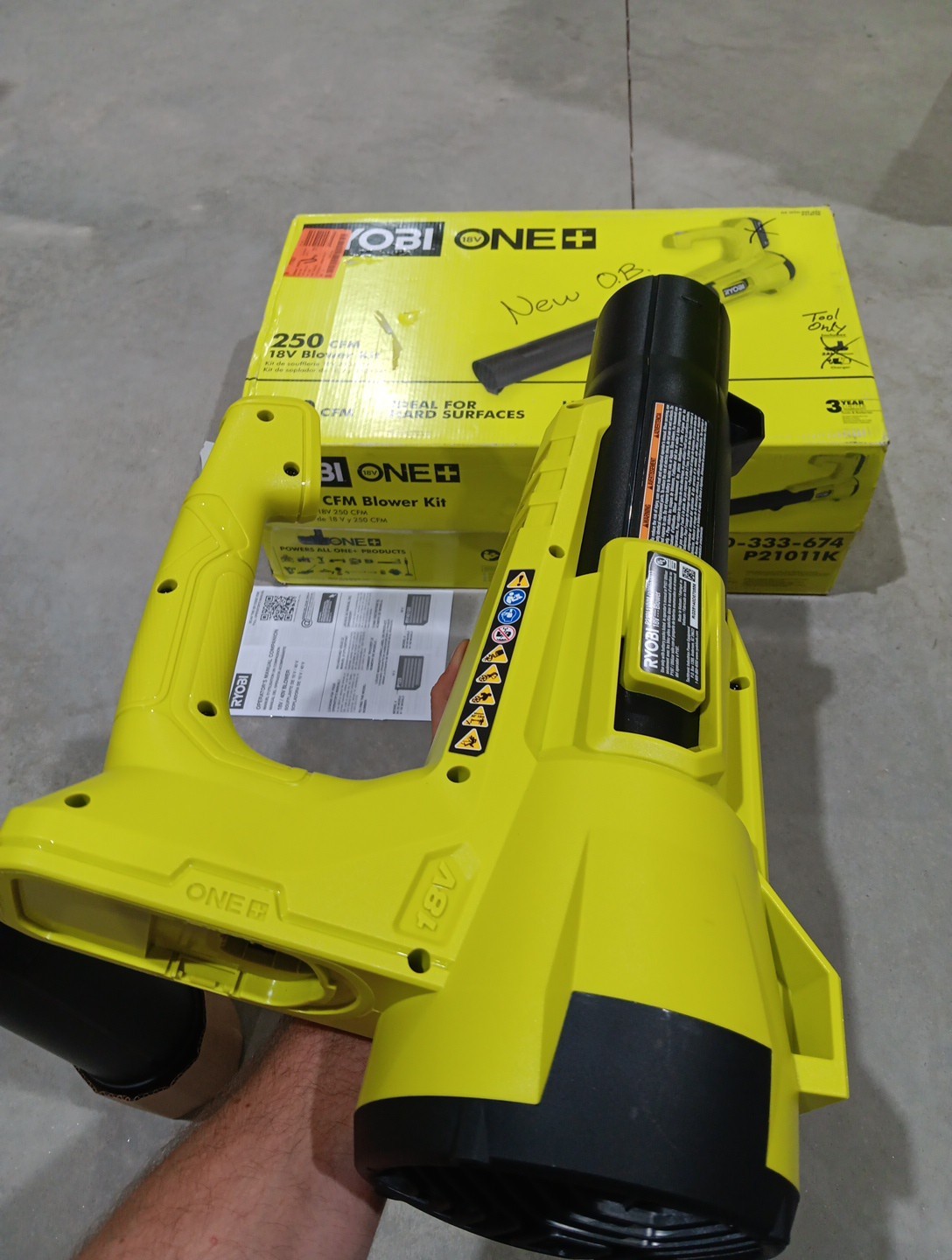 RYOBI 18V 90MPH 250CFM Cordless Battery Leaf Blower / Sweeper – Tool Only – New