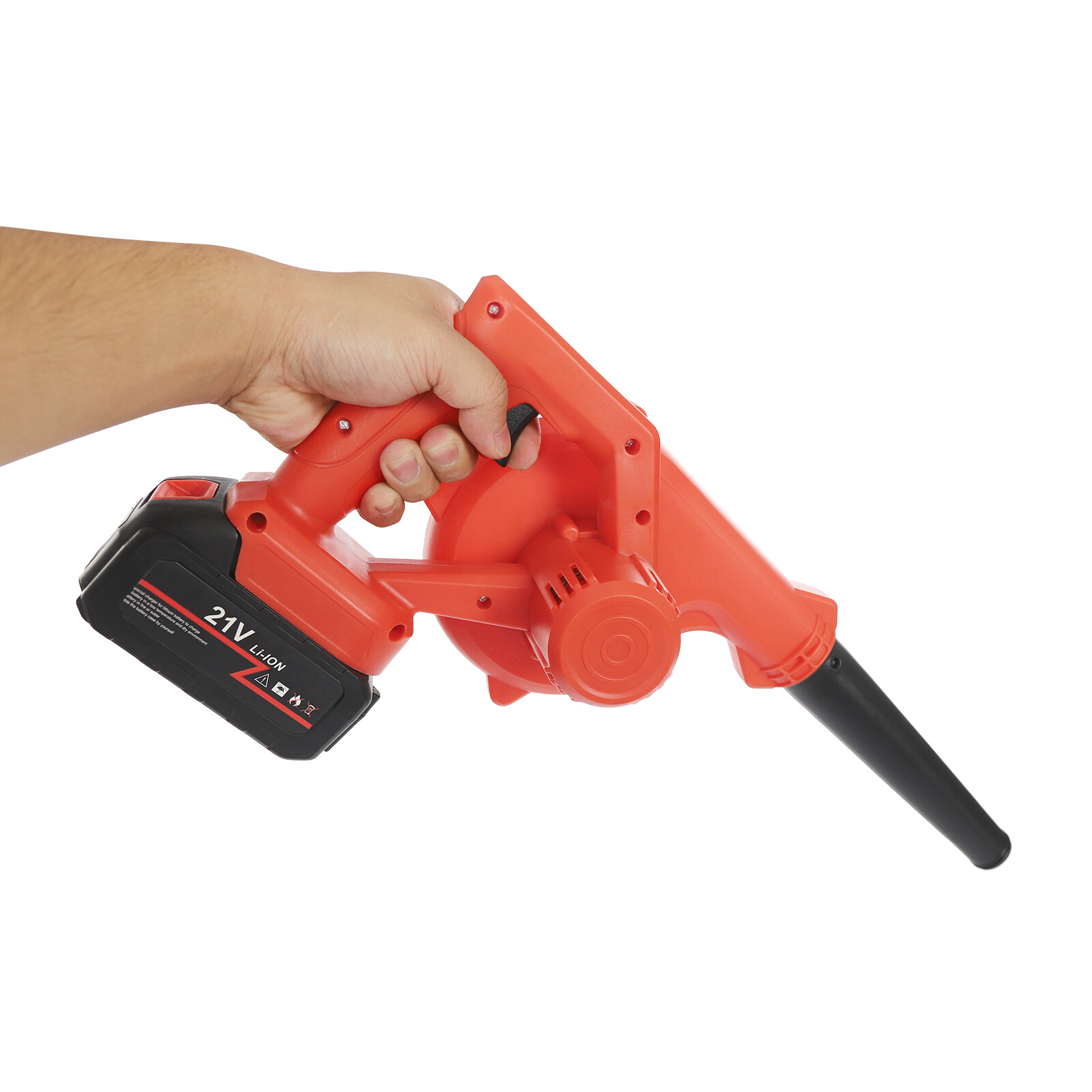 800W Battery Powered Cordless Leaf Blower, 6000-8000rpm Suction Blowing Machine