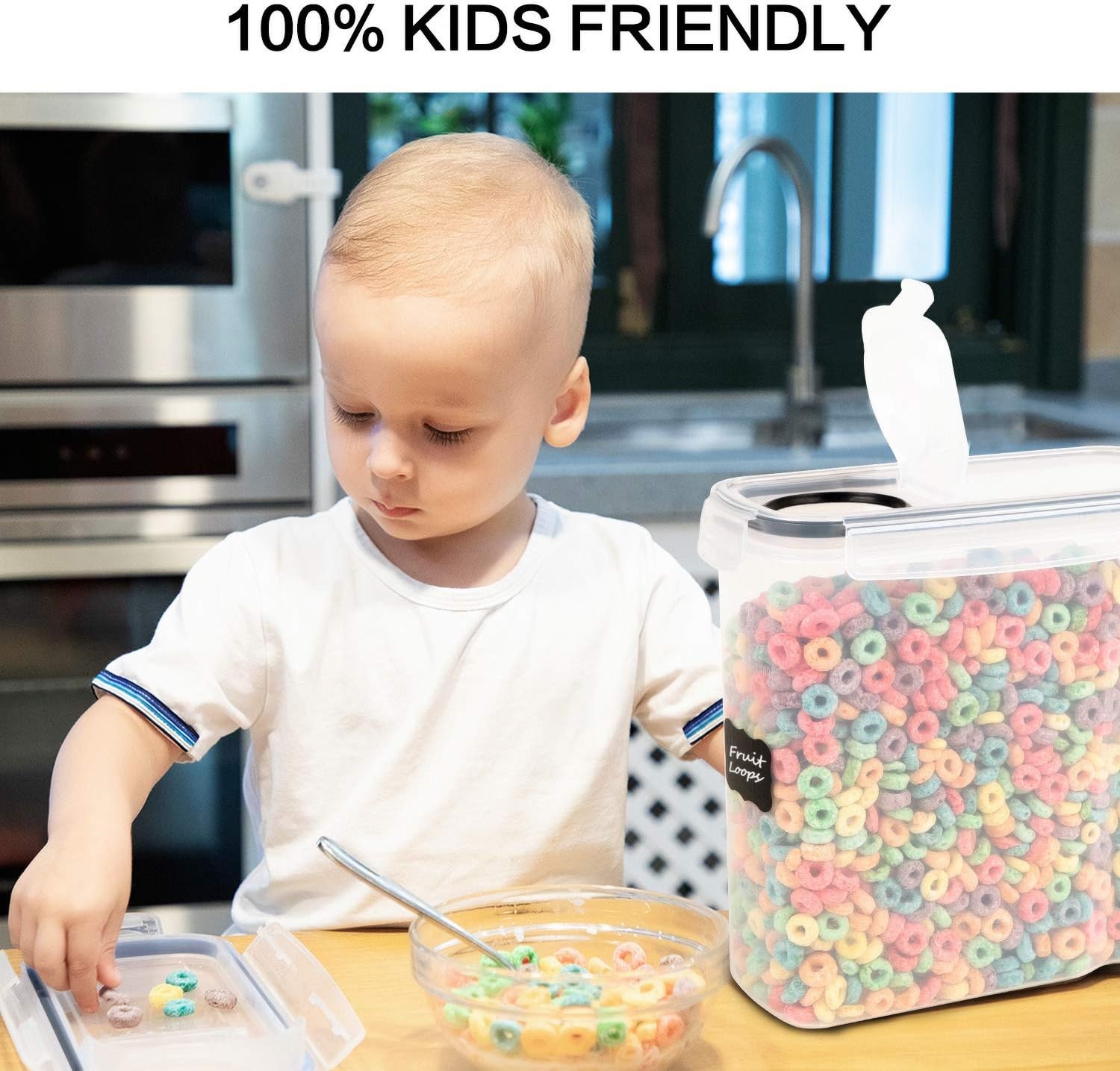 Cereal Containers Storage Set – 3 Piece Airtight Large Dry Cereal Container