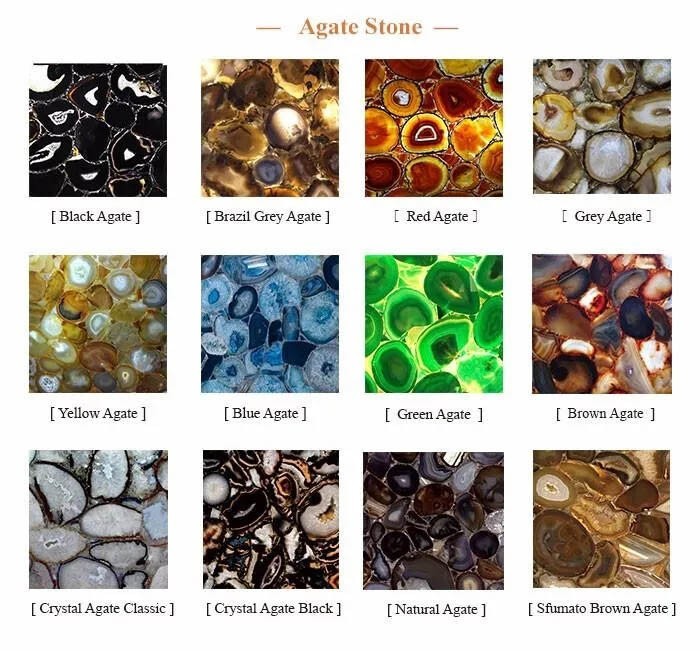 15″ Agate Stone Square Top Table Crystal Sofa Centerpiece Custom Furniture Decor