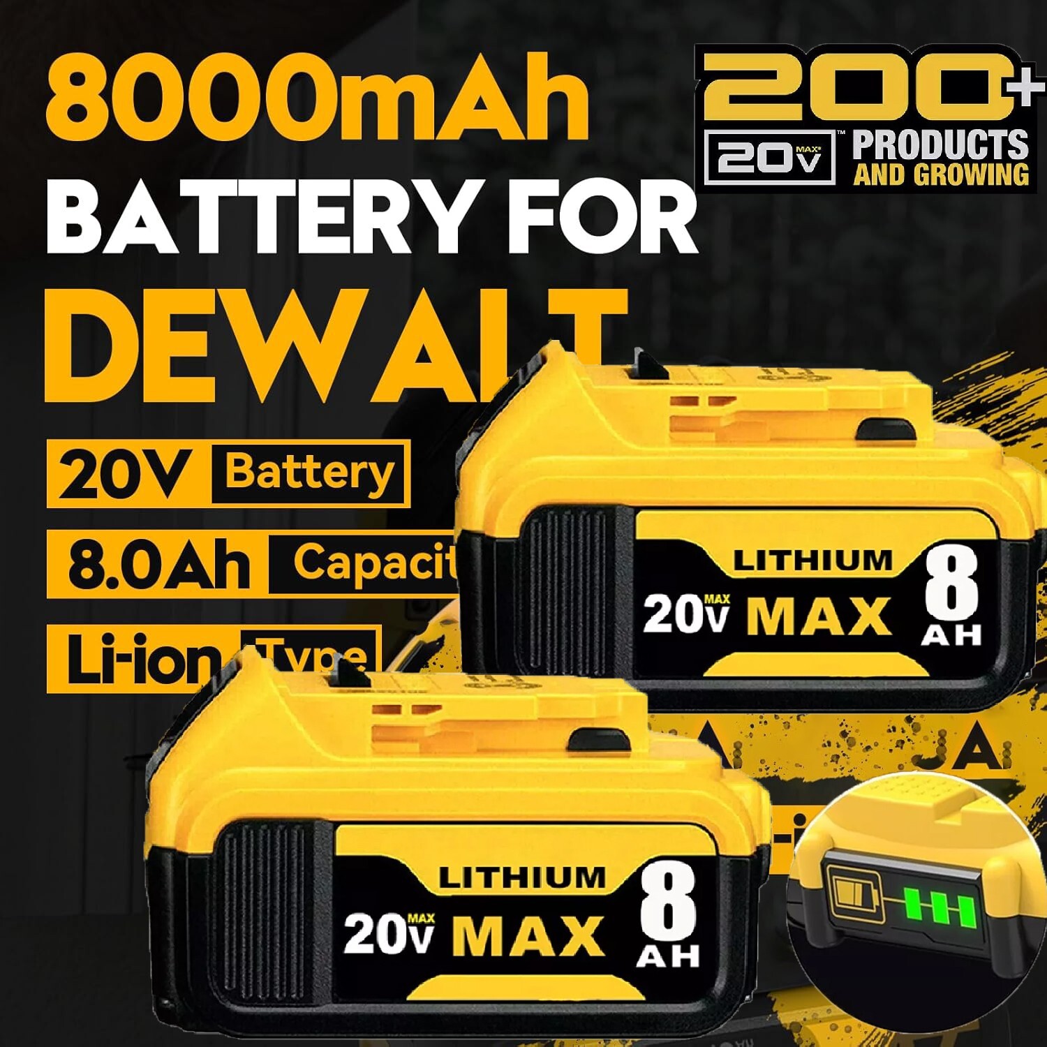 2Pack For DeWalt 20V 20 Volt Max XR 12.0AH Lithium Battery DCB206-2/Dual Charger