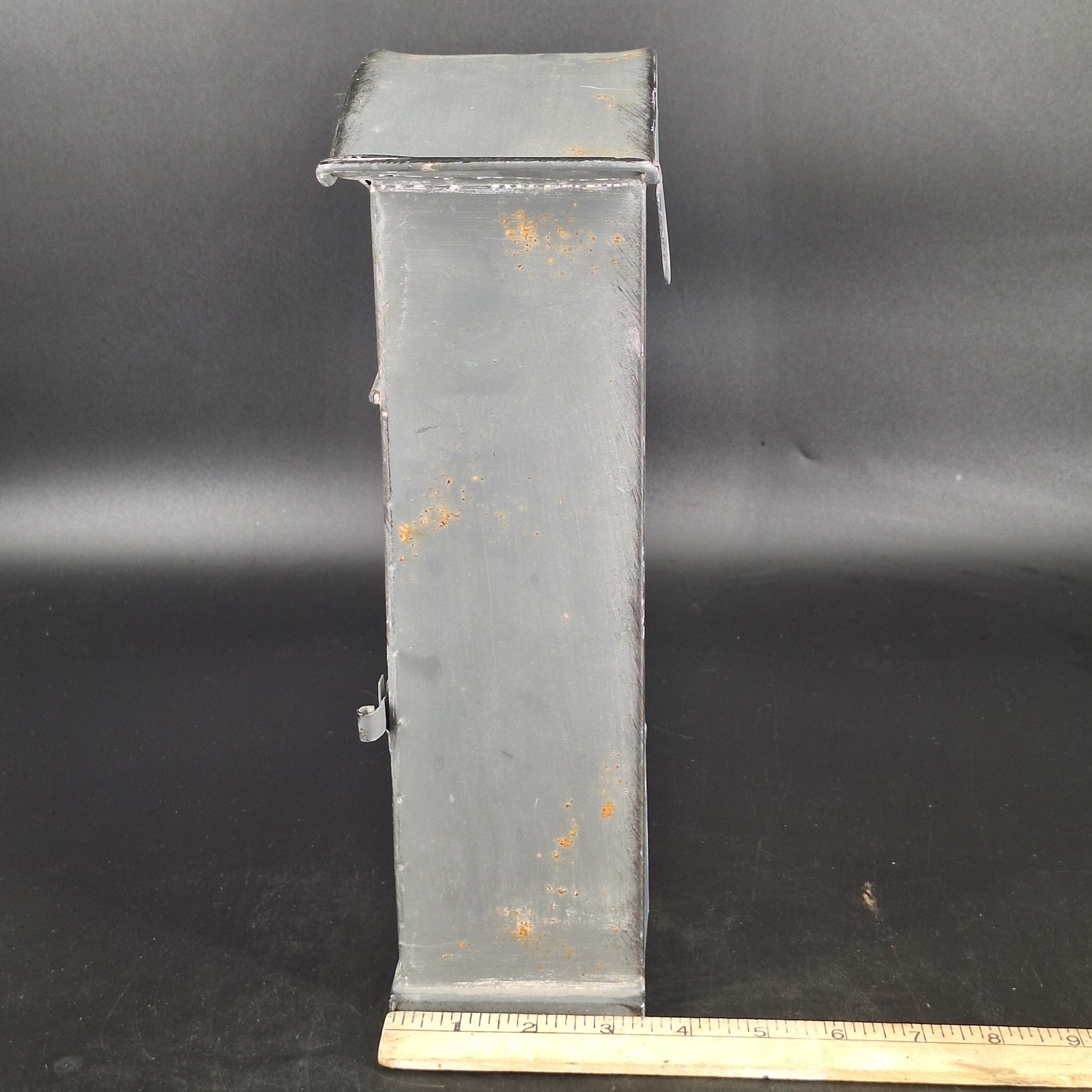 Farmhouse Mail Embossed Metal Wall Mount Mailbox Distressed Gray 10.5″ x 12.25″