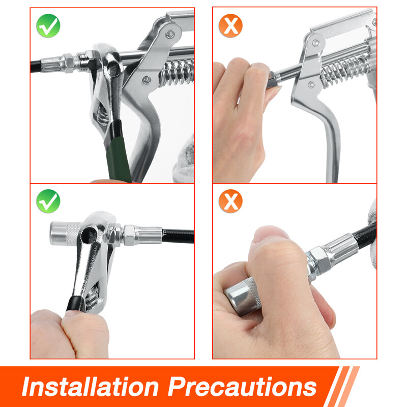 ValueMax Mini Grease Gun Kit 3OZ Grease 12” Flexible Hose 5” 3″ Extension Tube