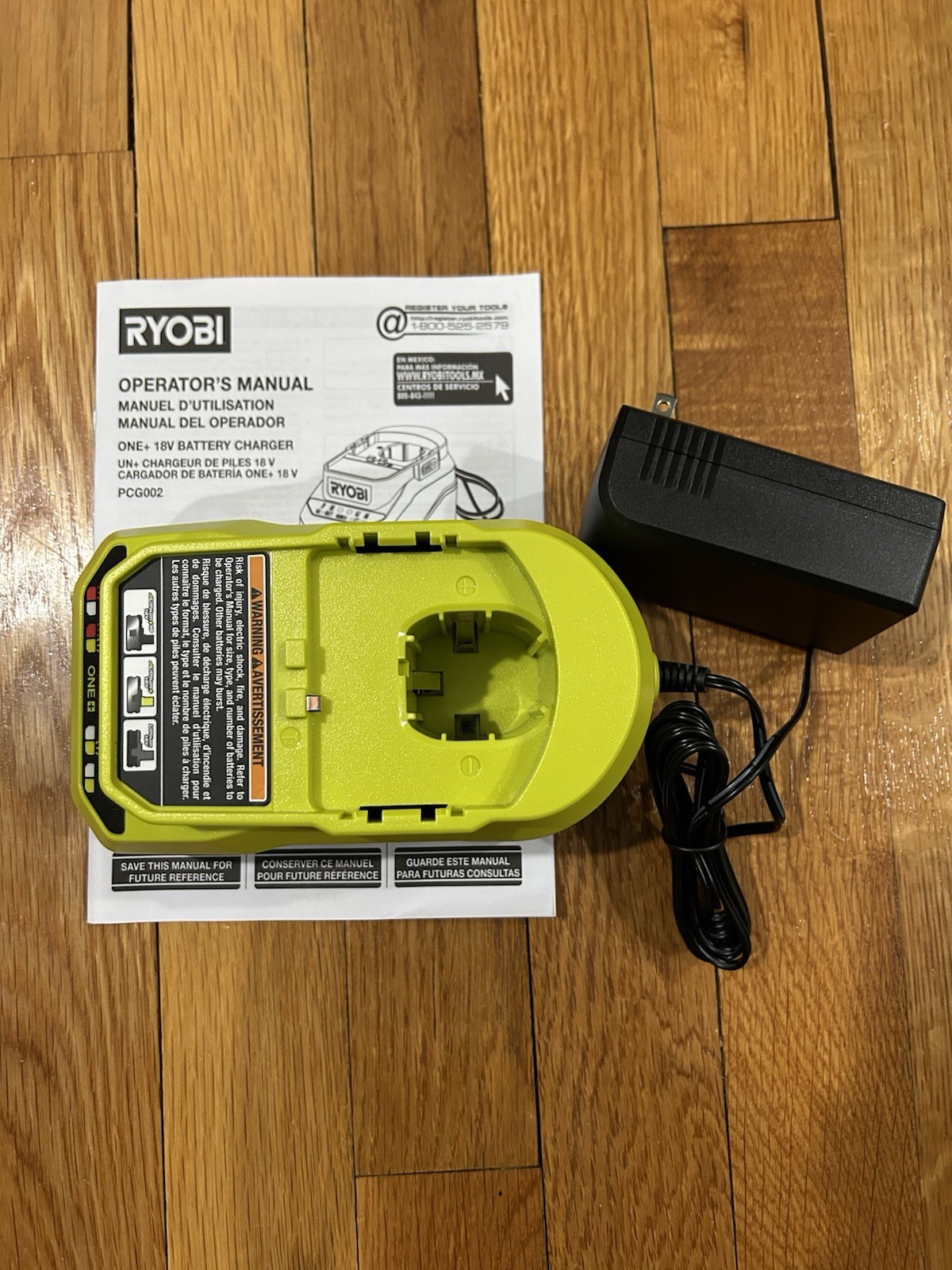 GENUINE RYOBI 18V 18 VOLT LITHIUM-ION BATTERY CHARGER PCG002 BRAND NEW