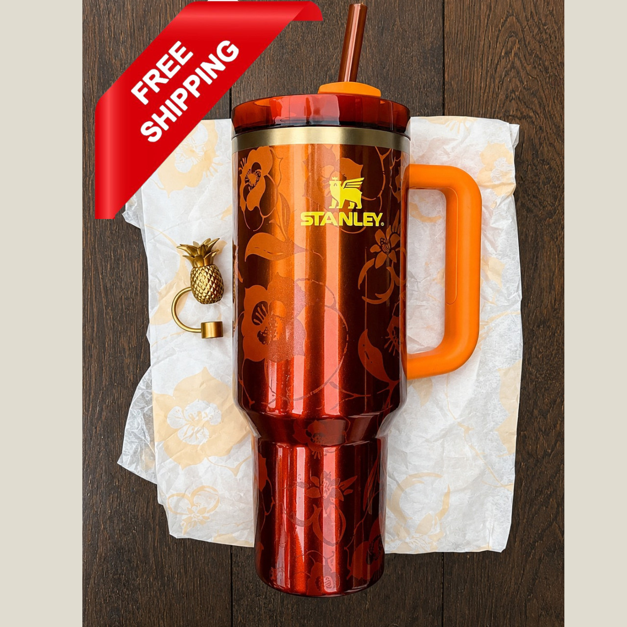 Stanley x KAROL G 40oz Quencher H2.0 FlowState Tumbler Cup Free Shiping-New