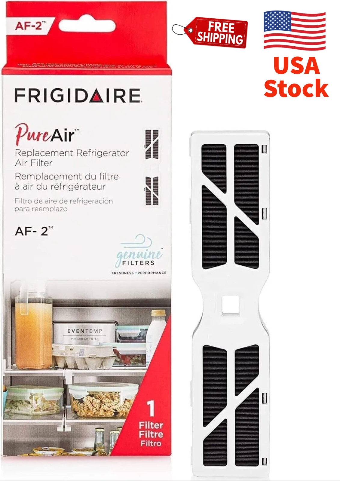 1 Pack FRGPAAF2 Pureair AF-2 Air Filter Compatible with Frigidaire FRGPAAF2 PAI